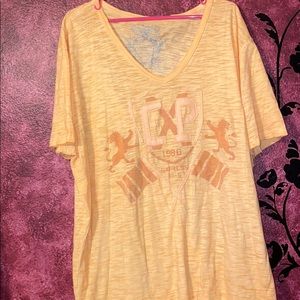 EXPRESS V-Neck Orange T-Shirt size XXL